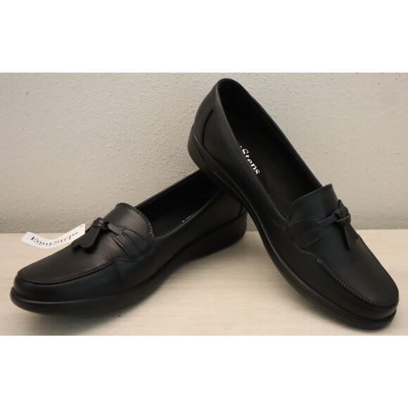 FootSteps FS3430 Women's Sz 12M Black PU Leather Liberty Slip-On Dress Shoes SIB - Picture 11 of 11